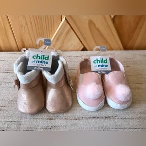 NEW 2 Pairs of Girl's Carter's Shoes 0-3